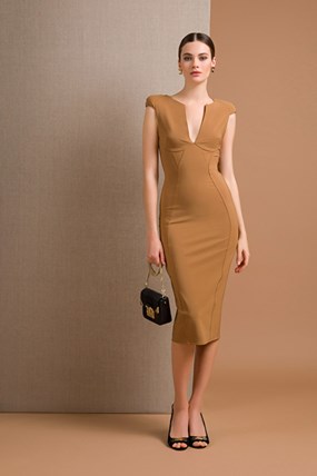 Elisabetta Franchi V-neck pencil dress Elisabetta Franchi V-neck pencil dress