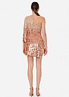 ELISABETTA FRANCHI ΓΥΝΑΙΚΕΙΟ ΚΟΝΤΟ ΦΟΡΕΜΑ MINI DRESS EMBROIDERED FULL SEQUIN DRESS WITH FRINGES 