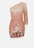 ELISABETTA FRANCHI ΓΥΝΑΙΚΕΙΟ ΚΟΝΤΟ ΦΟΡΕΜΑ MINI DRESS EMBROIDERED FULL SEQUIN DRESS WITH FRINGES 