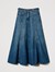 Denim skirt with Oval T belt