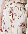 Crepe de Chine floral trousers