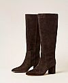 Suede leather boots