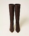 Suede leather boots
