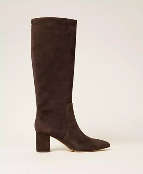 Suede leather boots