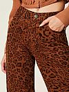 Animal print cotton bull trousers