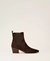 Suede leather Texas ankle boots