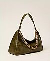 “Liliane” crocodile print leather bag 