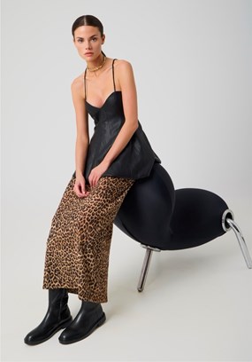 AVANT GARDE LEOPARD MIDI SKIRT AVANT GARDE LEOPARD MIDI SKIRT