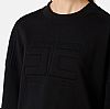 Cotton sweatshirt with embossed logo
