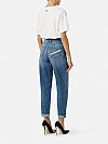 Balloon jeans with jewelled padlock