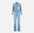 Denim jumpsuit with lettering detail