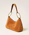 'Liliane' medium suede bag with rings