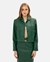 ALPINE GREEN FAUX LEATHER CROP JACKET