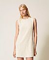 Short bouclé dress with sequins