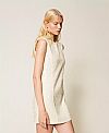 Short bouclé dress with sequins