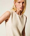 Short bouclé dress with sequins
