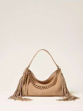 Liliane medium suede bag