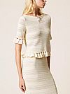 Jumper with ruffles