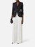 Jacket in double layer stretch crepe fabric with logo details