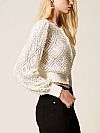Diamond pattern cardigan with pearls