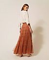 Long plumetis tulle skirt
