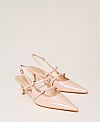 Sling back court shoes with straps