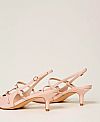 Sling back court shoes with straps