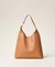 Leather hobo bag with carabiner