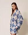 Ramie shirt with floral print