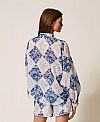 Ramie shirt with floral print