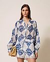 Ramie shirt with floral print