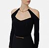 Knit top with jewel detail