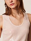 Knit top with sequins