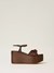 Wedge sandals with knot
