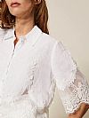 Linen shirt with lace