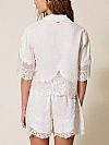 Linen shirt with lace