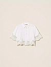 Linen shirt with lace