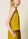Linen shirt with lace