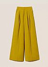 Linen blend wide leg trousers