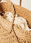 Crochet raffia shopper bag