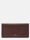 Leather bag with embossed logo