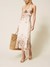 Linen floral midi dress