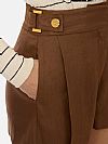 Linen-blend shorts with straps