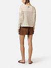 Linen-blend shorts with straps
