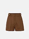 Linen-blend shorts with straps