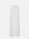 Linen-blend trousers with straps