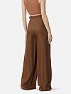Linen-blend trousers with straps