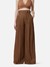 Linen-blend trousers with straps
