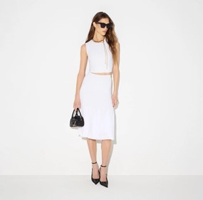 Knit skirt with ruffles