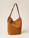 Suede hobo bag